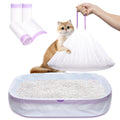 Elzrghs Cat Litter Box Liners Large, 30 Pack Jumbo Drawstring Cat Litter Bags, Extra Thick Litter Pan Liners Heavy Duty 36"x16"