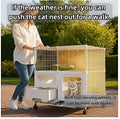 Cat Cage Indoor with Litter Box,Giving Lots Gifts,Cat Enclosure with Wheels