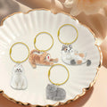 4 Pcs Cat Hair Keepsake Bottles, Pet Hair Memorial Keychain, Portable Cat Memory Keepsake Bottle, Furever Sentimental Pe