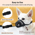 Mayerzon Dog Muzzle, Soft Mesh Muzzles for Small Dogs Biting | Black, XXS