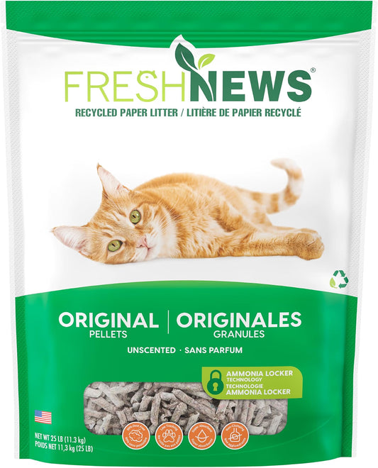 Fresh Pellet Non-Clumping Paper Cat Litter, 25 Pound