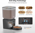 Automatic Dog Feeder - 8L/34 Cups Large Capacity Automatic Cat Food Dispenser with LCD Screen, Large Food Tray, Battery 