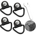 Terixe 4 Pack Tie Down Kit, 1000 LB Load Capacity, with Wrench - Easy Installation, Tie Down D-Ring Kit Compatible with RuffLand Kennels - Ideal for Securing Your Crate in Vehicle