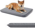 Warmrest Waterproof Dog Crate Pad Medium Sized Dog, Dual-Sided Outdoor Dog Bed for Crate Washable, Cooling Dog Sleeping Foam Mat, Wipeable, 35×22, Grey