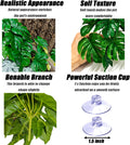Woyrise 2Pack Reptile Plants, Terrarium Hanging Plant Vines, Artificial Leaves with Suction Cup, Bearded Dragon Tank Acc