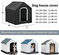 Kasla Outdoor Waterproof Dog House Cover, 36" L×34" W×32" H