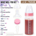 Puppy Kitten Nursing Bottle 3.4oz - Small Animal Feeding Kit with Nipples | Hand Feeding Supplies for Puppies, Kittens, 