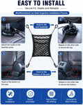 Dog Car Net Barrier Pet Barrier with Car Mesh Organizer for Dog & Child ，3 Layer,Mesh Organizer Baby Stretchable Storage Bag Universal for Cars,SUVs