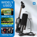 hygger USB Single Sponge Filter, Small Aquarium Filter with Adjustable Hanging Clip and Suction Cup, Duckbill Outlet, Ra
