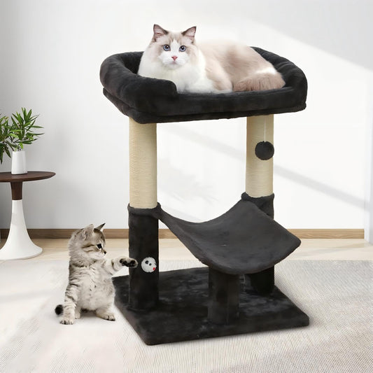 UWELLPETS 24" Tall Small Cat Tree Tower for Indoor Cats, Black