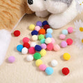 Xthrotsenk 100 Pcs Cat Toy Balls 1-inch Colorful Cat Pom Pom Balls Soft Interactive Kitten Ball Cats Exercise Toys Fuzzy Kitten Interactive Playing Quiet Toy for Cats Pet(2.5 cm)