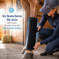 LOVIVO 2 Pack Reusable Gel Horse Ice Boots, Adjustable 4 Leg Cooling Wraps