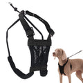 Sporn No Pull Dog Harness, Durable Nylon Mesh Harness for Large Dogs, No Choke Design, Padded Restraint Sleeves, Adjustable Fit, Easy On/Off, Large/XL for Extra Large Breeds, Black