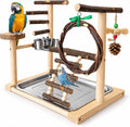 Wooden Bird Playground, Parrot Perch Stand, Cage Accessories