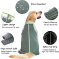 Dog Onesie Coat - Water-Repellent & Stretchable, Dirt-Resistant Outdoor Puppy Suit with Reflective Strips | Controls She