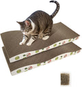 TIMHAKA Cat Scratching Board, Corrugate Cat Scratcher for Indoor Cats with Catnip, Cat Scratch Pad with Premium Scratch 