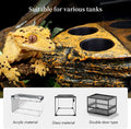 La La Pet®Magnetic Reptile Feeder Ledge with 4Pcs Cups Crested Gecko Feeding Bowls Removable Fruit Mud Basin for Bearded