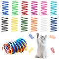 JCSHIMO 60 PCS 12 Colors Cat Spring Toys, Cat Spiral Springs for Indoor Cats, Kittens Toys Plastic Coil for Swatting, Biting, Hunting