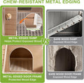 GUTINNEEN Guinea Pig Cages with Anti Chewing Sturdy Plastic Floor and Cool Zinc Plate, Indoor Rabbit Hutch with Hideout 