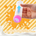 Xuanda Kitten Nursing Nipple with Syringe, Wide Mouth Angled Puppy Feeding Bottles, with Ventilation Valve Resistant Tearing for Puppies, Kittens, Rabbit, Small Wildlife (M Nipple,Pink)