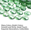 YIYA Green Flat Marble Decorative Beads Glass Gems for Home Decoration Vase Filler Fish Tank Bottom Decoration (About 1.