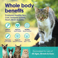 Premium Omega 3 Fish Oil for Cats - Wild Alaskan Salmon Oil Supplement for Skin and Coat - Liquid Cat Supplement for She