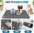 Cat Food Mat, 31.5" x 21.6" Extra Large Absorbent Cat Feeding Mat