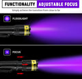 DARKDAWN UV Flashlight 365 & 395nm Black Light，Ultraviolet Blacklight