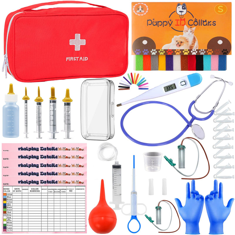 kewen Puppy Kitten Whelping Supplies, Whelping kit for Puppies Birth,Kitten Supplies,Dog Supplies,Puppy kit,Kitten Bottle Feeding kit for New Born Puppy Supplies and Kitten (Whelping Kit)