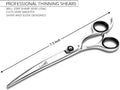 Laazar Professional 7.5 inch Curved Shears for Dogs and Cats | Tension Adjustable Pet Grooming Scissors | 440C Japanese Stainless Steel | Groomers Tool for Men and Woman Leather case Included