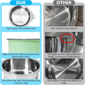 kathson Crate Dog Bowl, Removable Stainless Steel Hanging Pet Kennel Cage Bowl Food & Water Feeder Coop Cup for Puppy, Cat, Rabbit, Guinea Pigs Ferret Bird (2 P