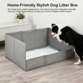 Dog Litter Box Indoor with High Walls 23"x34"x17" (Not Included Pee Pad)