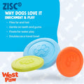 West Paw Zogoflex Zisc Dog Flying Disc, High Flying Aerodynamic Disc for Dogs Puppy – Lightweight, Floatable Disc for Fetch, Tug of War, Catch, Play – Doubles as Food/Water Bowl, Large 8.5", Aqua Blue