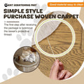 Xanadued Cotton Rope Area Rug for Cats, Cat Scratch Rug, Washable Boho Braided Circle Rug, Soft and Stylish Home Accen for Cat Lovers