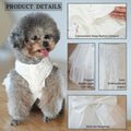 Dog Dress,Pet Wedding Dress Princess Formal Tutu Skirt with Bowknot,Puppy Birthday Party Outfit Apparel Girl for Small D