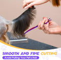 JASON Curved Dog Grooming Scissors - 7.5" Round Tip Shears Adjustable Screw