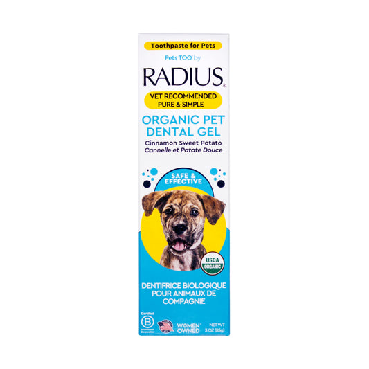 RADIUS USDA Organic Canine Pet Toothpaste 1 Unit, 3 oz, Non Toxic Toothpaste for Dogs, Designed to Clean Teeth and Help Prevent Tartar and Remove Plaque, Xylitol Free