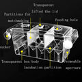 Tfwadmx Fish Breeding Box, 3 Rooms HD Aquarium Breeder Box with Suction Cups Hatchery Acrylic Fish Incubator Isolation w