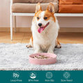 vancasso Ceramic Slow Feeder Dog Bowls, Puzzle Dog Food Bowls with Floral Maze, Anti -Slip Pet Food Dish for Medium Bree