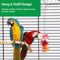 2 Pcs Bird Cage Food Holder Stainless Steel Parrot Fruit & Vegetable Skewer Hanging Foraging Toy for Parakeets, Budgies, Macaws