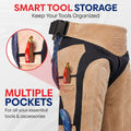 Equine Care Beige Leather Farrier Apron Chaps, Canvas, Back Support, 29in