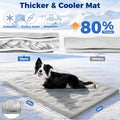 2026 Upgrade Cooling Mat for Dogs, Q-MAX>0.5 Double-Sided Dog Cooling Mat 36"×23" with Ice Cool & Arc-Chill Cool Fiber, Washable Self-Cooling Thicken Waterproof All-Season Dog Crate Pad for Dog & Cat