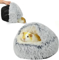 Guinea Pig Hideout, Doughnut Guinea Pig Bed, Hamster Rabbit Bunny Bed(Grey)