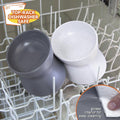Kitty City Elevated Cat Bowls (Set of 2), Whisker-Friendly Raised Cat Food & Water Dishes, Modern Pedestal Design, Dishw