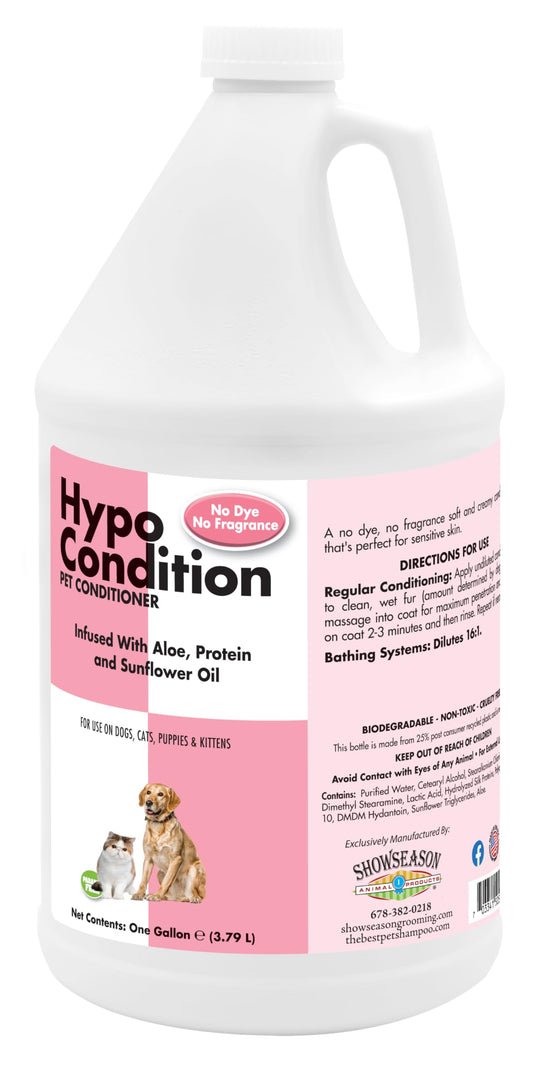 Hypo-Condition Pet Conditioner for Dogs and Cats 1 Gallon | Lasting Hydration and Softness | No Dye-No Fragrance | Cruelty-Free | Paraben-Free | Biodegradable and Non-Toxic | Made in The USA