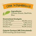 Pet 'n Shape Chik 'n Rice Dumbbells - Natural Dog Treats, Chicken, 1 Pound