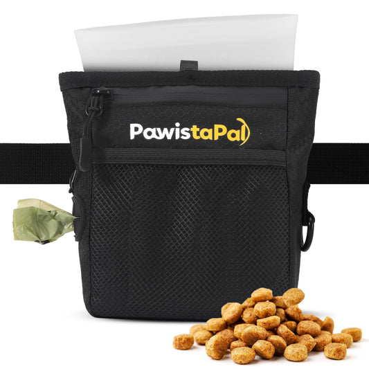 PawistaPal Dog Treat Pouch for Pet Training, One-Hand Magnetic Closure, Hands-Free Treat Bag with Silicone Liner, No Mess No Smell