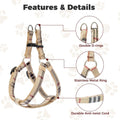 BINGPET No Pull Dog Harness Leash Collar Set,Adjustable Step-in Vest,Small