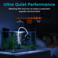 hygger Quiet Mini Air Pump for Aquarium 1.5 Watt Oxygen Fish Air Pump for 1-10 Gallon Fish Tank with Air Stone Air Tubin