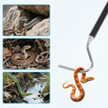 AQUANEAT Reptile Snake Hook, 26inch Extendable Stainless Steel Snake Stick with Non-Slip Handle